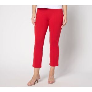 Liberare Women's Petite Pants 3XP Women Control Tummy 86 Straight Leg Red